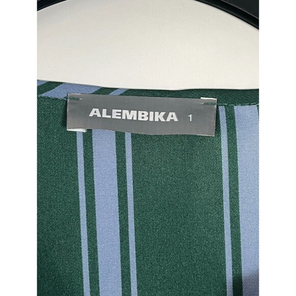 Alembika Mixed Fabric Top Modest Preppy Sz Small 1 Artsy Eclectic Career Office - Picture 3 of 8